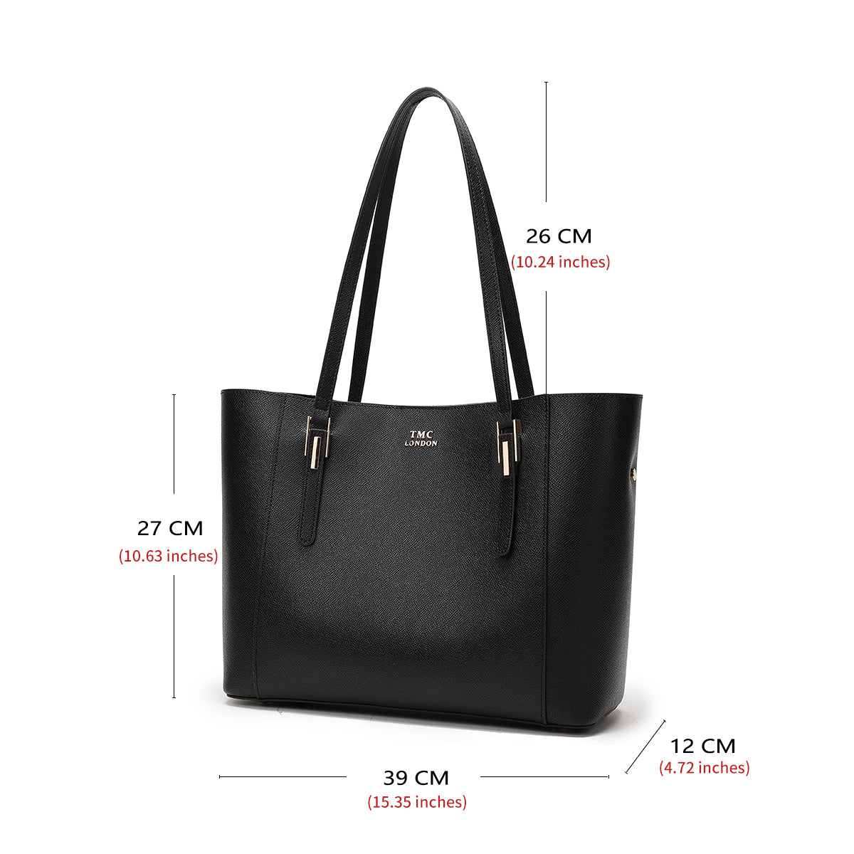 Women's Large Black Shoulder Handbag - Spacious Design, Sleek Black Color, Diverse Style Options