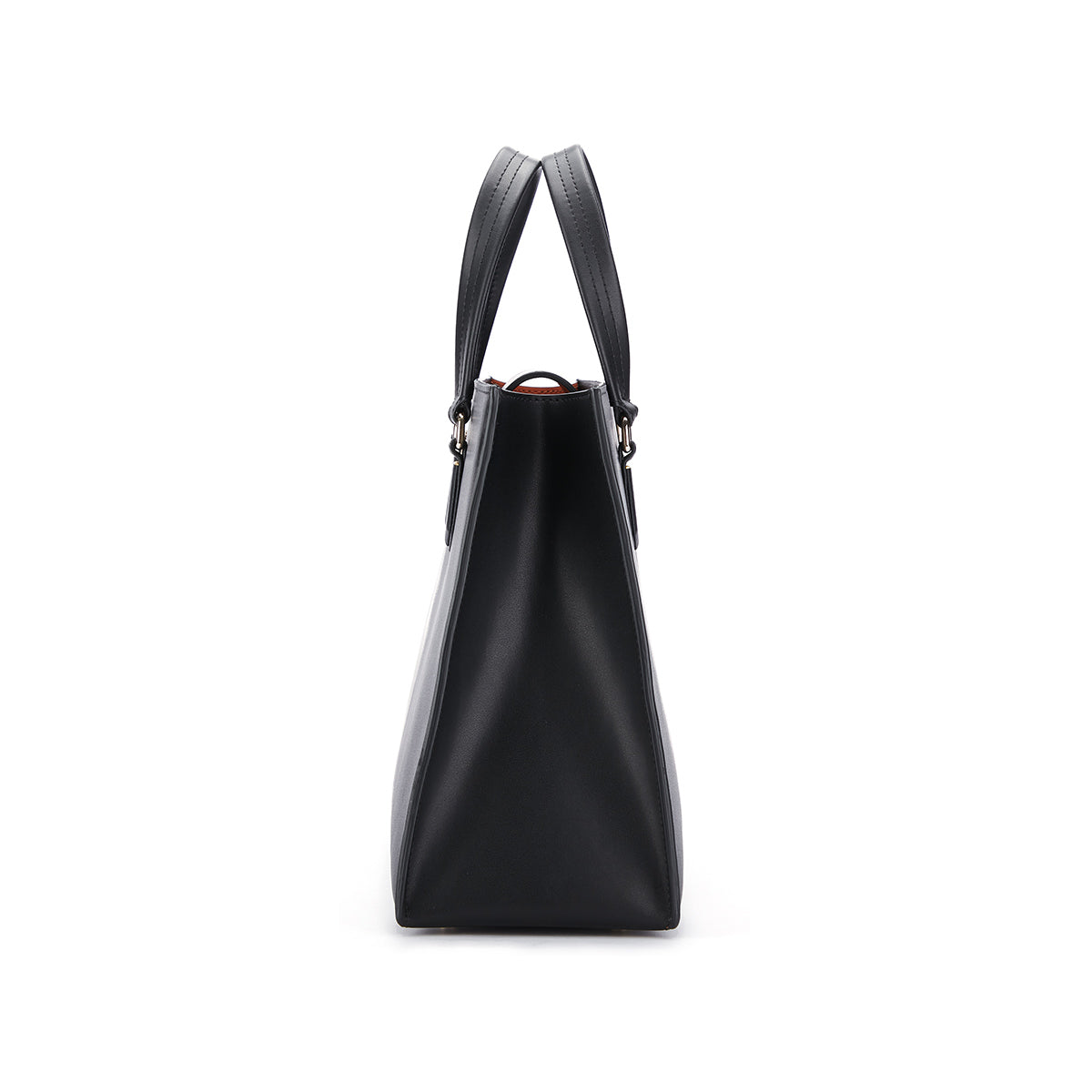 Women's Sleek Black Top Handle Shoulder Handbag - Stylish Everyday Accessory