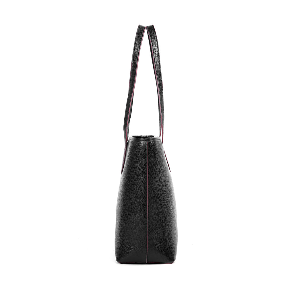 Women's Large Black Shoulder Handbag - Spacious and Durable